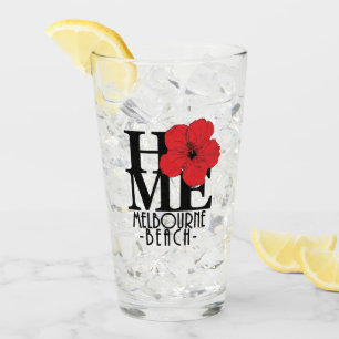 HOME Melbourne Beach Florida red hibisus Glass