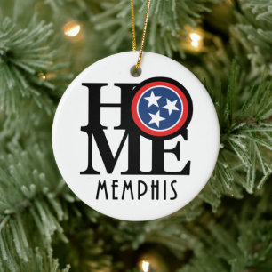 HOME Memphis Ceramic Tree Decoration