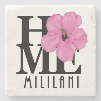 HOME Mililani Pink Stone Coaster