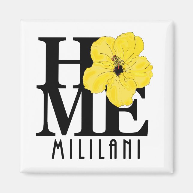 HOME Mililani Yellow Hibiscus Magnet (Front)