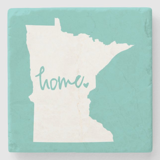 Home Minnesota Custom Colour Stone Coaster (Front)