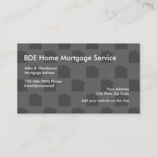 Home Mortgage Lender Business Card