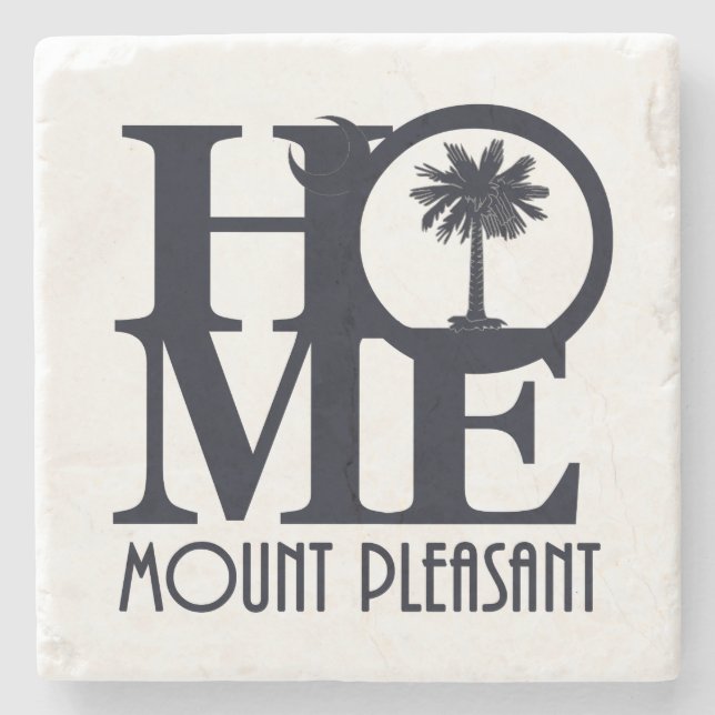 HOME Mount Pleasant SC Stone Coaster (Front)