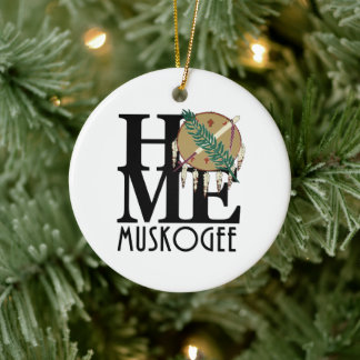 HOME Muskogee Oklahaoma  Ceramic Tree Decoration