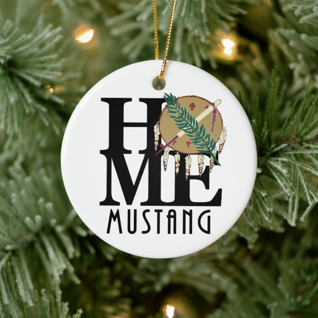 HOME Mustang Oklahoma Ceramic Tree Decoration (Tree)