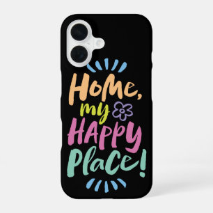 HOME my Happy Place! Cosy Home Body - Neon iPhone 16 Case