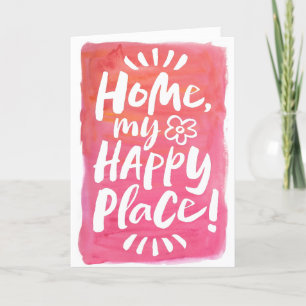HOME my Happy Place! Homebody - Watercolor Holiday Card