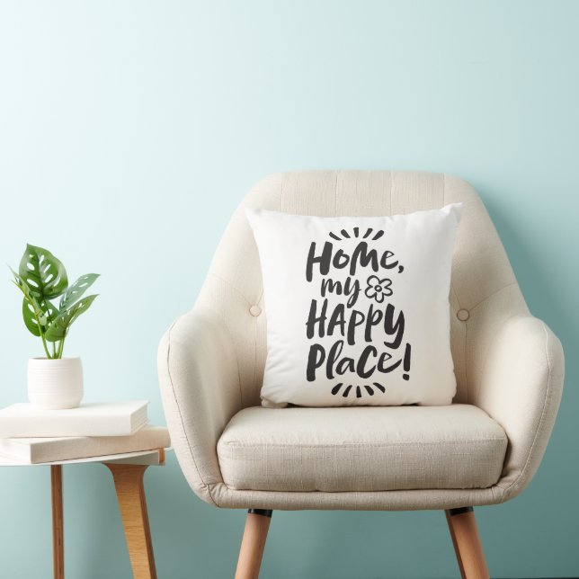 HOME my Happy Place!  Lettering Motto - homebody Cushion (Chair)