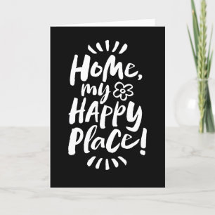 HOME my Happy Place!  Shelter in Place - Lettering Holiday Card
