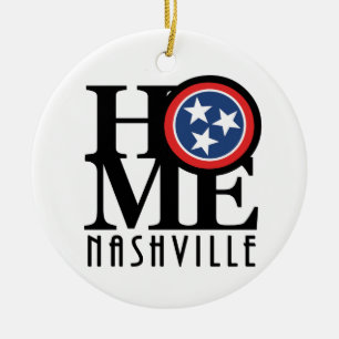 HOME Nashville Tennessee Ceramic Tree Decoration