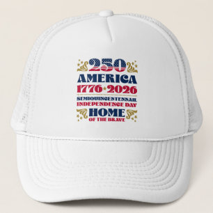 Home of the Brave America 250 Patriotic Trucker Hat