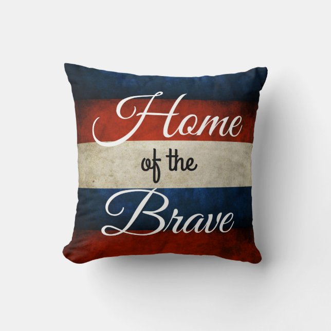 Home of the Brave Cushion (Front)