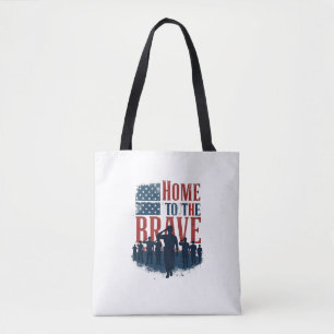 Home of the Brave Salute Tee Tote Bag