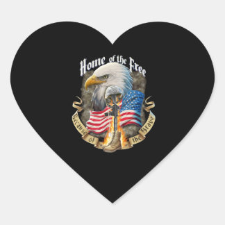 Home Of The Free Because Of Eagle Vetera The Brave Heart Sticker