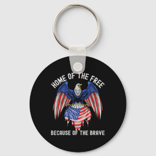 Home Of The Free Because Of The Brave Eagle Usa Fl Key Ring