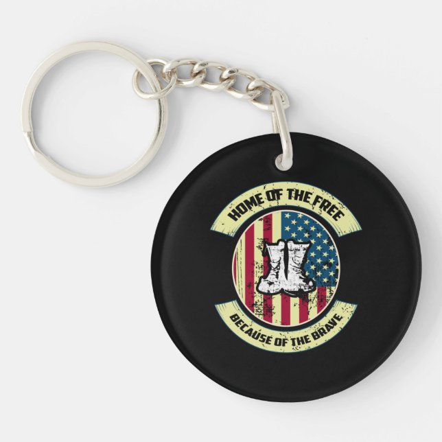 Home of the Free, Because of the Brave Key Ring (Front)