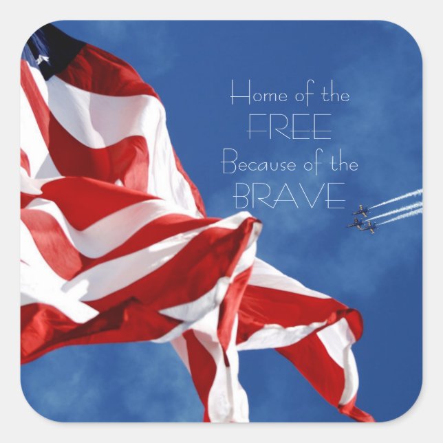 Home of the Free Because of the Brave Sticker (Front)