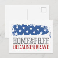 Home of the Free Because of the Brave US Flag