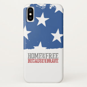 Home of the free because of the brave USA Flag Case-Mate iPhone Case