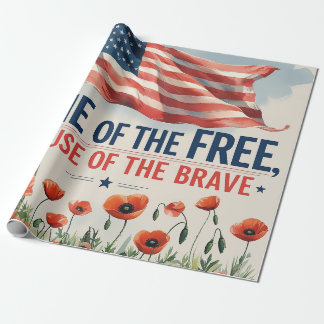 Home of the Free, Because of the Brave Wrapping Paper