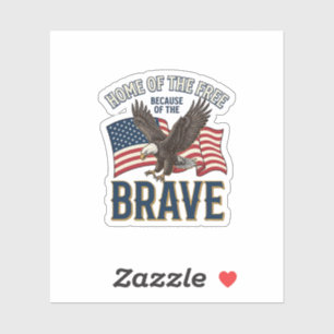 Home of the Free Brave Eagle Patriotic Shirt Desig