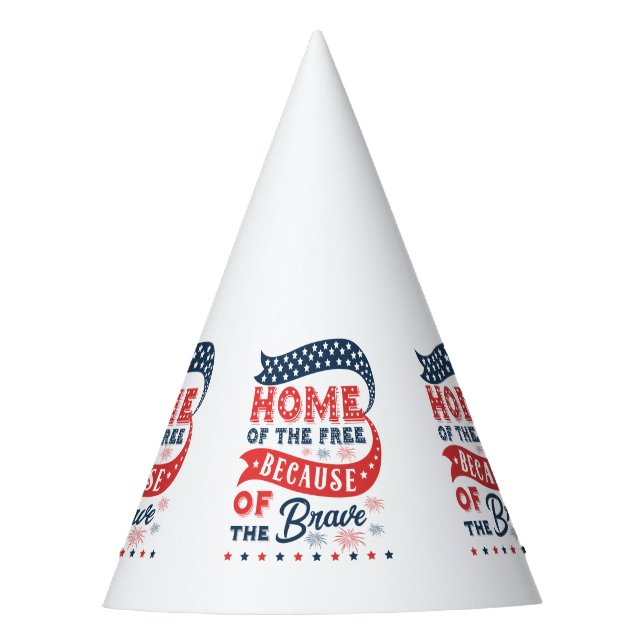 Home Of The Free  Party Hat (Front)