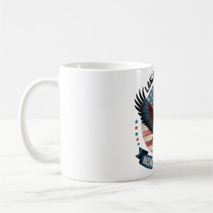 Home of the Free Patriotic Eagle Art Coffee Mug