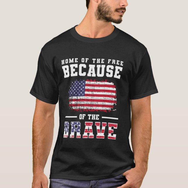 Home Of The Free USA America T-Shirt (Front)