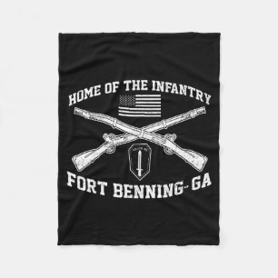 Home of the infantry fort benning crossed rifles fleece blanket