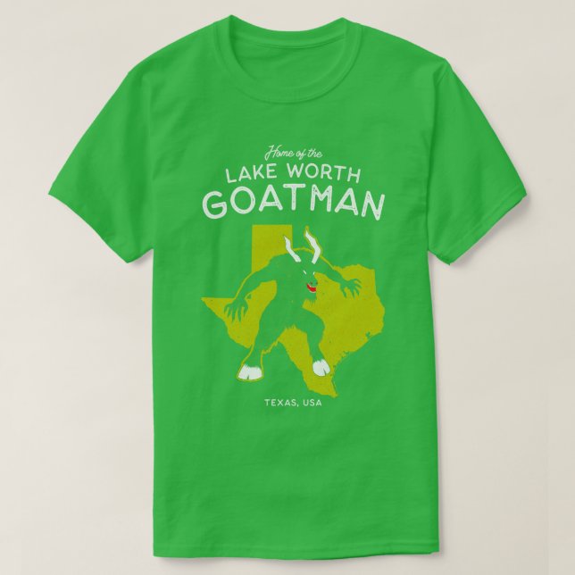 Home of the Lake Worth Goatman Monster Texas USA C T-Shirt (Design Front)