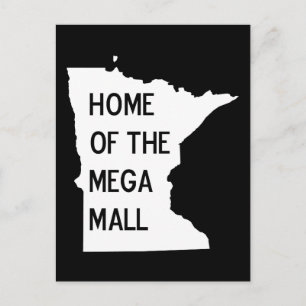 Home of the Mega Mall MN Silhouette Postcard