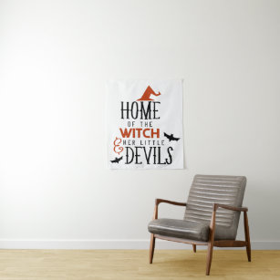 home of the witch and her little devils tapestry