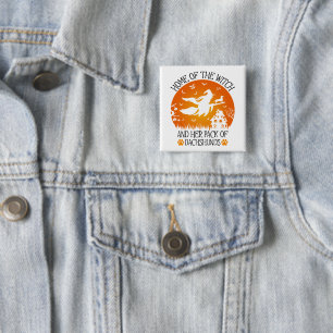Home Of The Witch And Her Pack Of Dachshunds Cool 15 Cm Square Badge