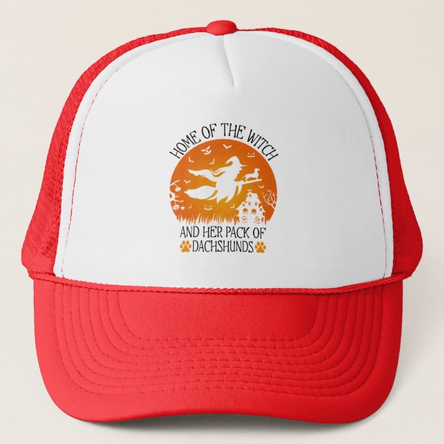 Home Of The Witch And Her Pack Of Dachshunds Cool Trucker Hat (Front)