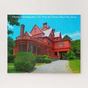 Home of  Thomas Edison Christmas Greetings Jigsaw Puzzle