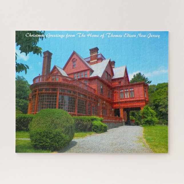 Home of  Thomas Edison Christmas Greetings Jigsaw Puzzle (Horizontal)