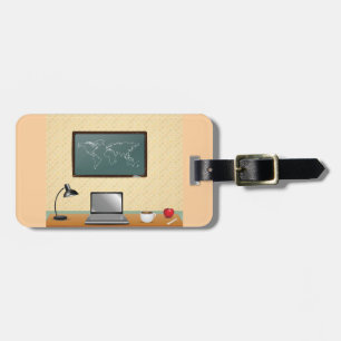Home Office Desk Laptop Coffee Luggage Tag