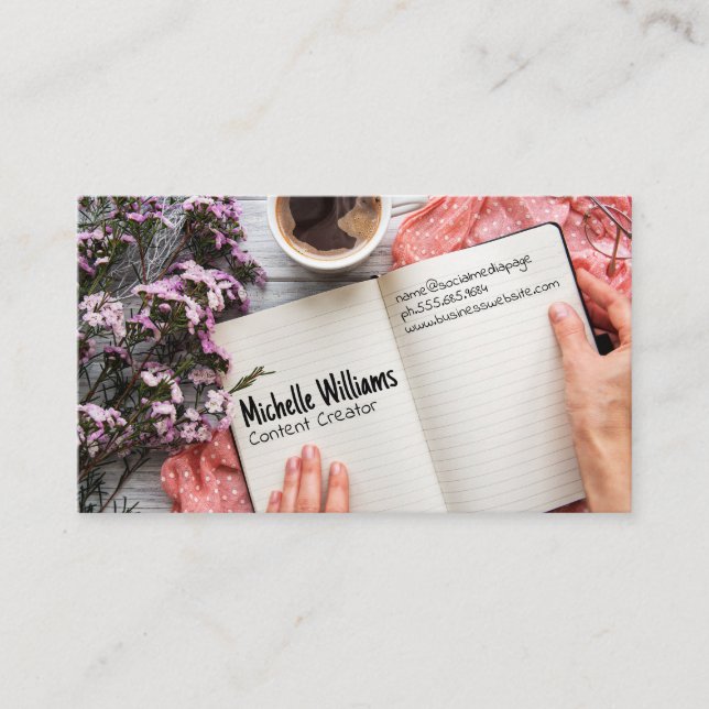 Home Office Desk Workspace Business Card (Front)