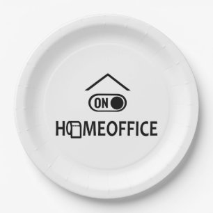 Home office on - Homeoffice on Paper Plate
