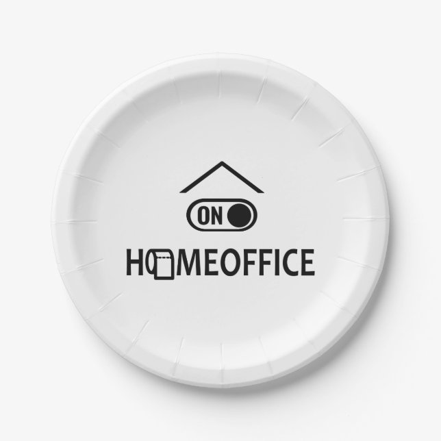 Home office on - Homeoffice on Paper Plate (Front)