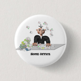 Home Office  , Personalised 3 Cm Round Badge