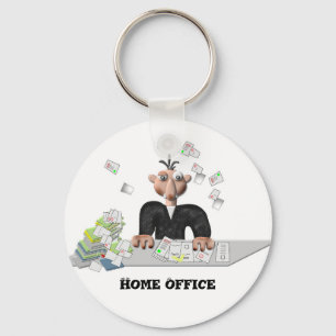 Home Office , Personalised Button Key Ring