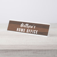 Home Office Personalised Desk Name Plate