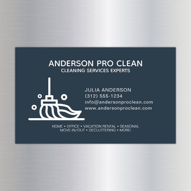 Home & Office Pro Cleaning Magnetic Business Card (Creator Uploaded)