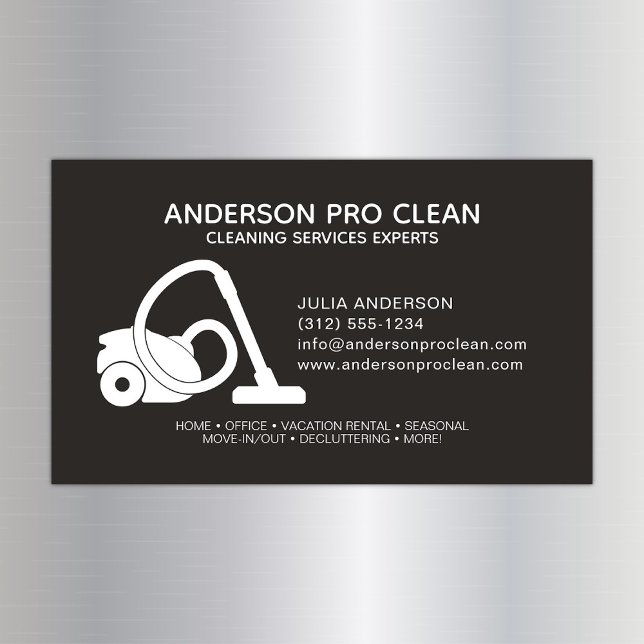 Home & Office Pro Cleaning Magnetic Business Card (Creator Uploaded)