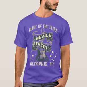 Home ofhe Blues Beale Street Memphis Musician Guit T-Shirt