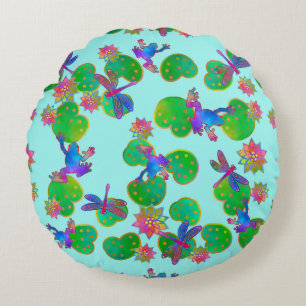 Home on the Water Winter Round Cushion