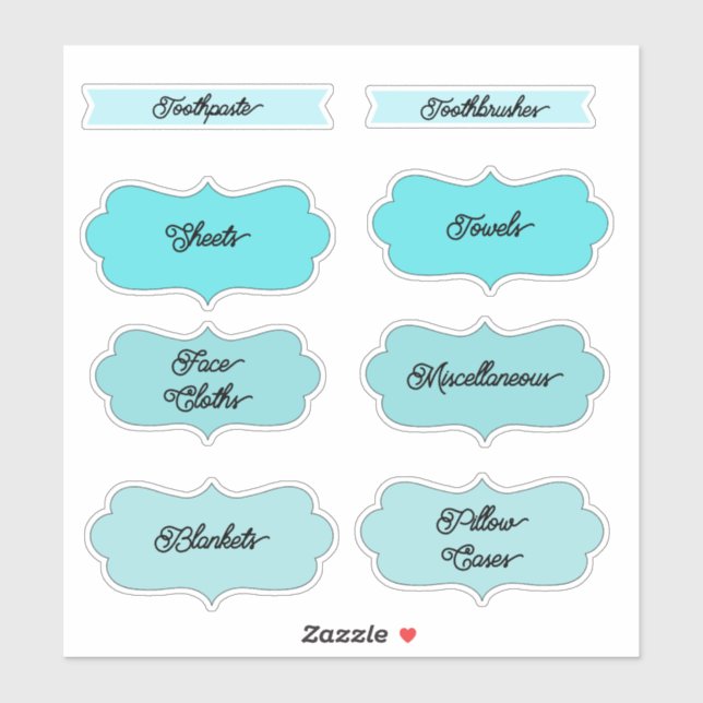 Home Organisation Labels (Sheet)
