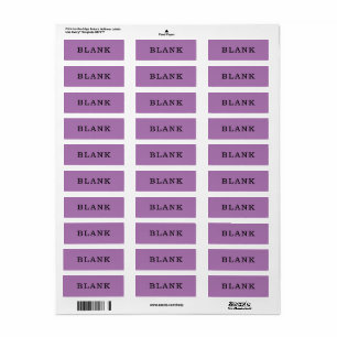 Home Organization Blank Purple Custom Labels