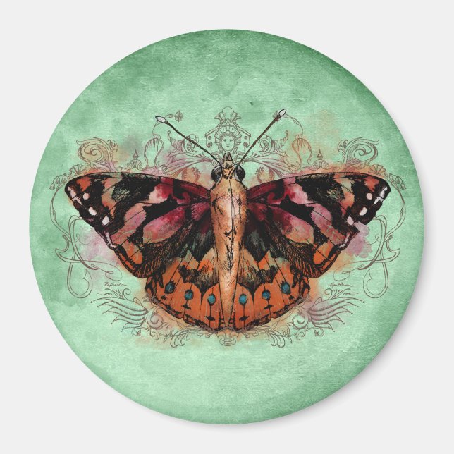 Home - Painted Lady Magnet (Front)